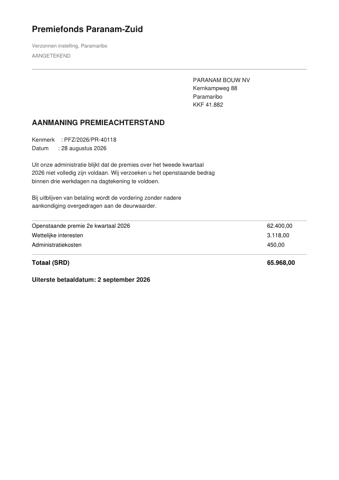 het document