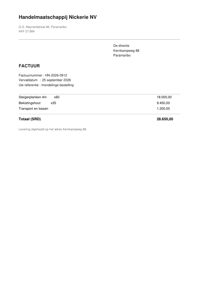 het document